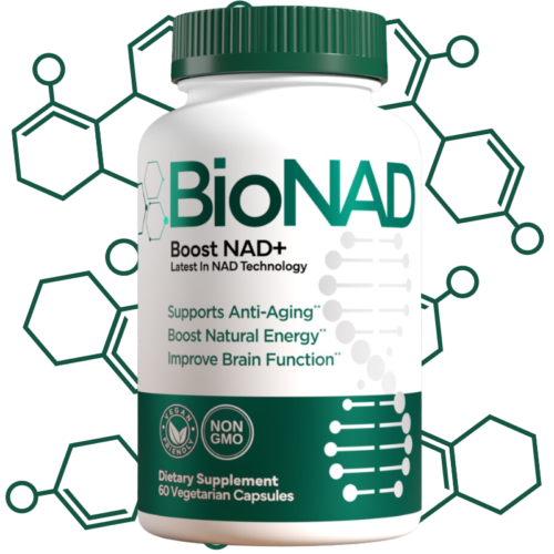 BioNAD NAD supplement bottle image.