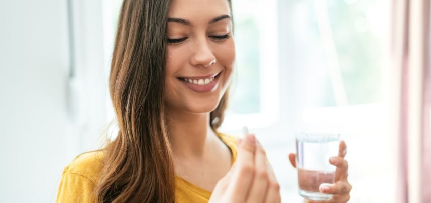 The woman is taking Nad+ supplements.