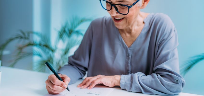 The aged woman was happy because she boosted brain function by taking NAD+ supplements.