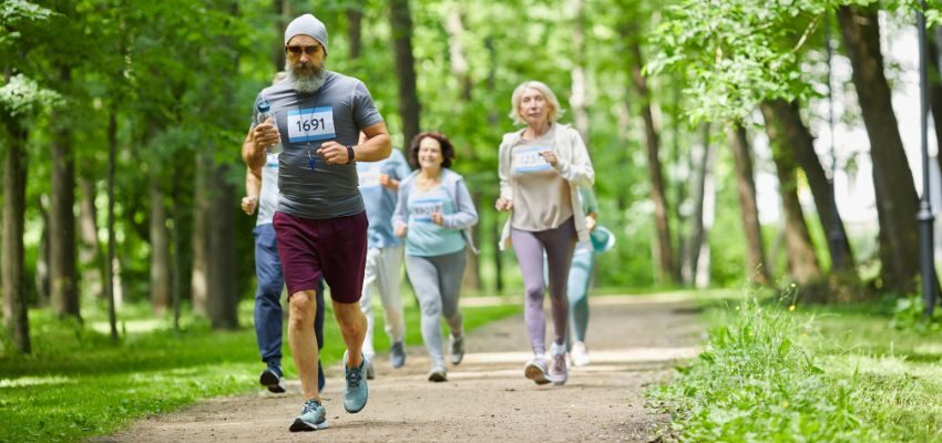 The group of people is jogging to boost Nad levels in their bodies.