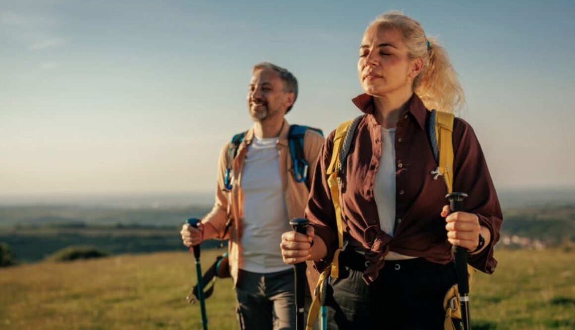 The couple is doing physical activity together to maintain healthy aging.