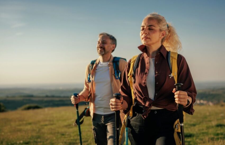 The couple is doing physical activity together to maintain healthy aging.