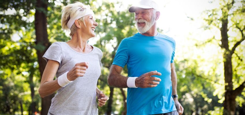 The couple runs every morning to maintain a healthy lifestyle.