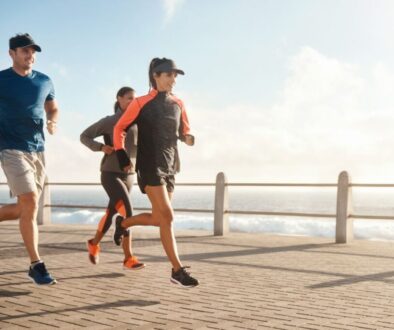 The group of friends runs every morning to maintain a healthy lifestyle.