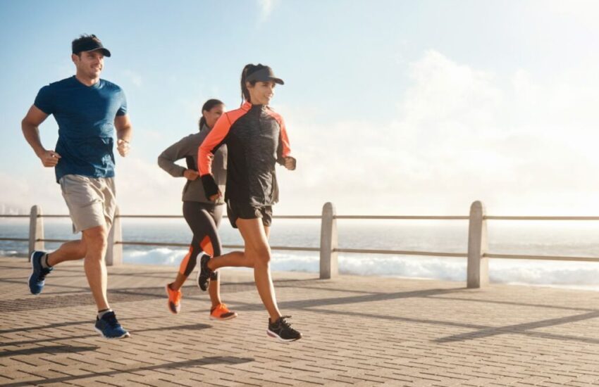 The group of friends runs every morning to maintain a healthy lifestyle.