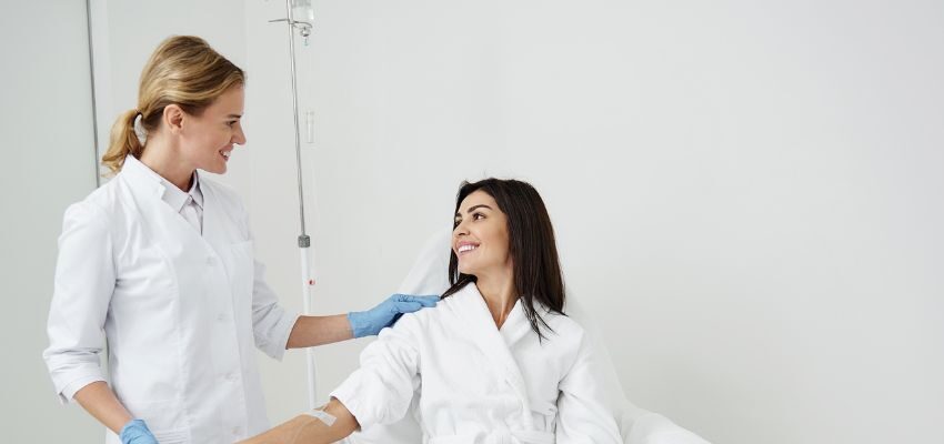 During an infusion session, a medical technician administers NAD+ directly into your veins through an IV line.