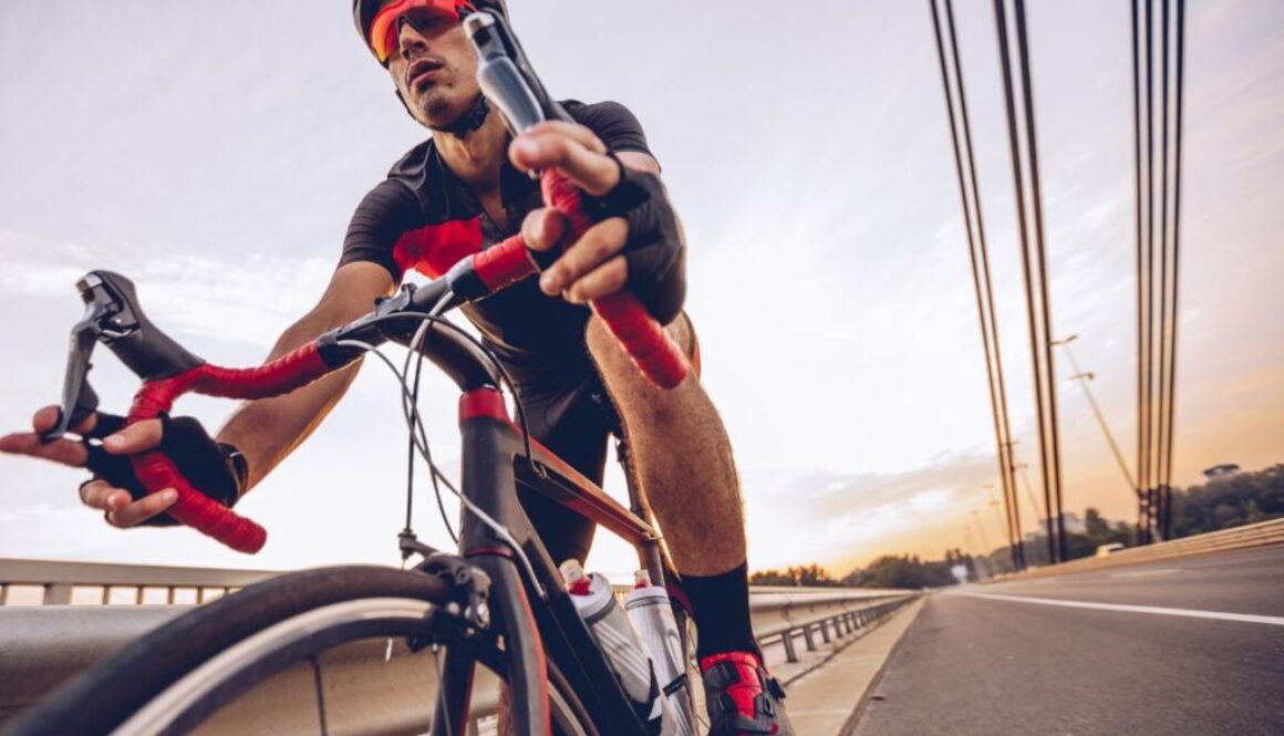 The man is biking regularly to boost cellular NAD+ levels.